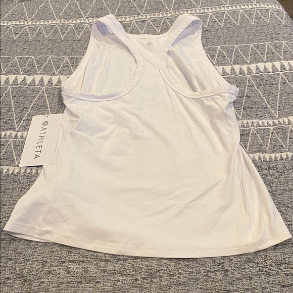 Athleta Women's Trabscend Racerback White Tank Top Medium NWT - Picture 3 of 4